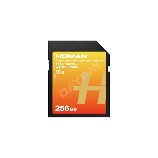 カメラレンタル・撮影機材レンタルで人気のHoman UHS-II V60 SD Card 256GBの製品画像。デイペイレンタル｜DAYPAY RENTAL