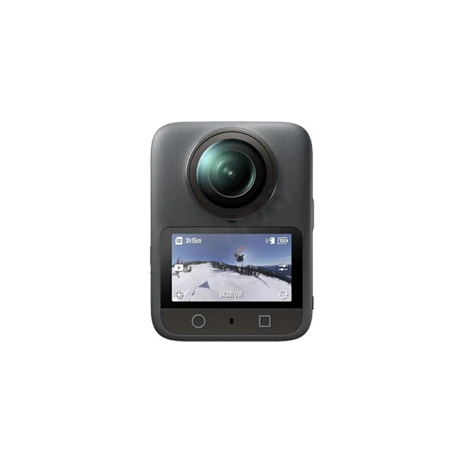 カメラレンタル・撮影機材レンタルならデイペイレンタル｜DAYPAY RENTAL。DJI Osmo 360 Standard Comboの本体正面（レンズと液晶画面）の画像
