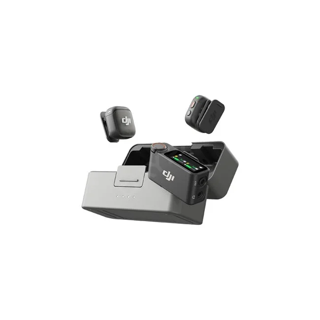 デイペイレンタル｜DAYPAY RENTALでレンタルできる撮影機材レンタル・カメラレンタル用DJI Mic 3 ワイヤレスマイクの充電ケースと送信機・受信機
