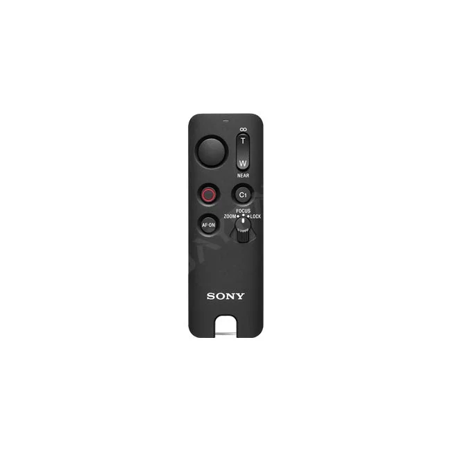 デイペイレンタル｜DAYPAY RENTALでレンタル中のソニー製リモコン「Sony RMT-VP2 リモートコマンダー」の本体正面画像。カメラレンタルや撮影機材レンタルで利用される黒いワイヤレスリモコンのボタン配置が確認できます。