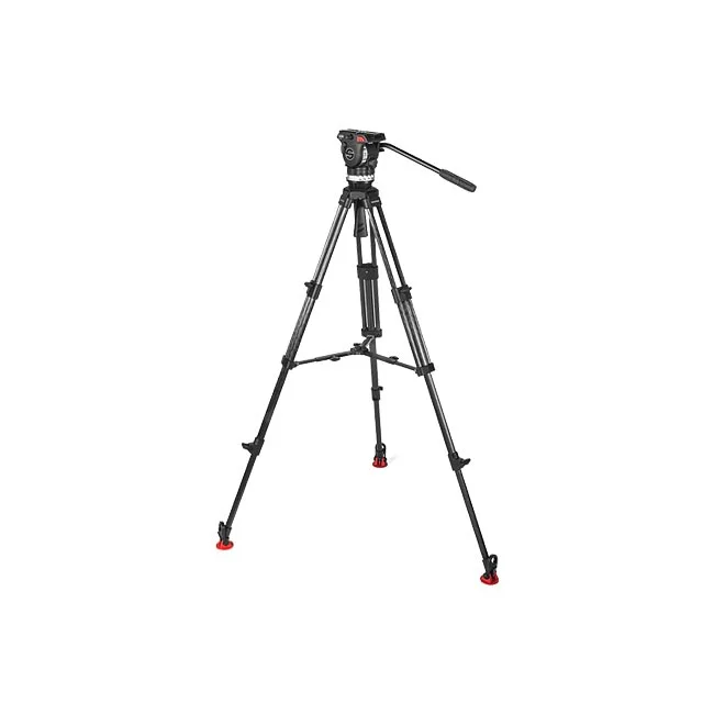 Sachtler ACE XL MS 1018C 삼각대와 비디오 헤드 전체 모습