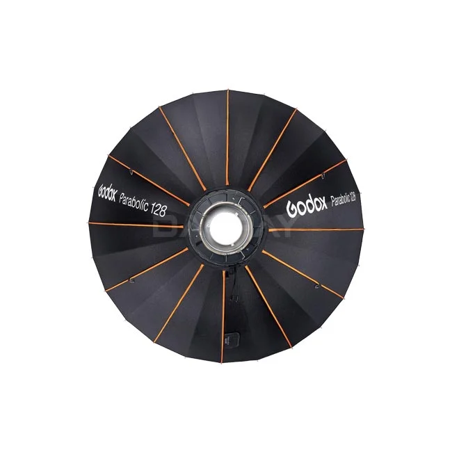 Godox Parabolic P128 정면 내부 마운트부와 리플렉터 구조