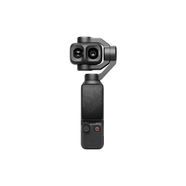 DJI Osmo Pocket 4P 브이로그 콤보 전면 듀얼 카메라와 화면이 보이는 짐벌 본체