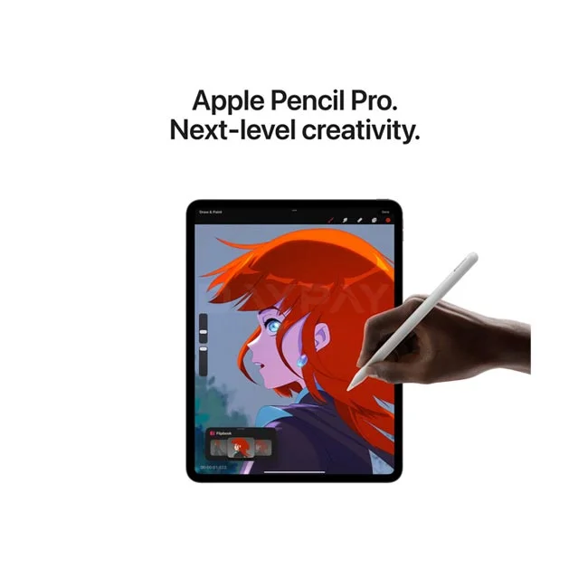 Apple iPad Pro 11 M4 화면과 Apple Pencil Pro를 사용하는 모습