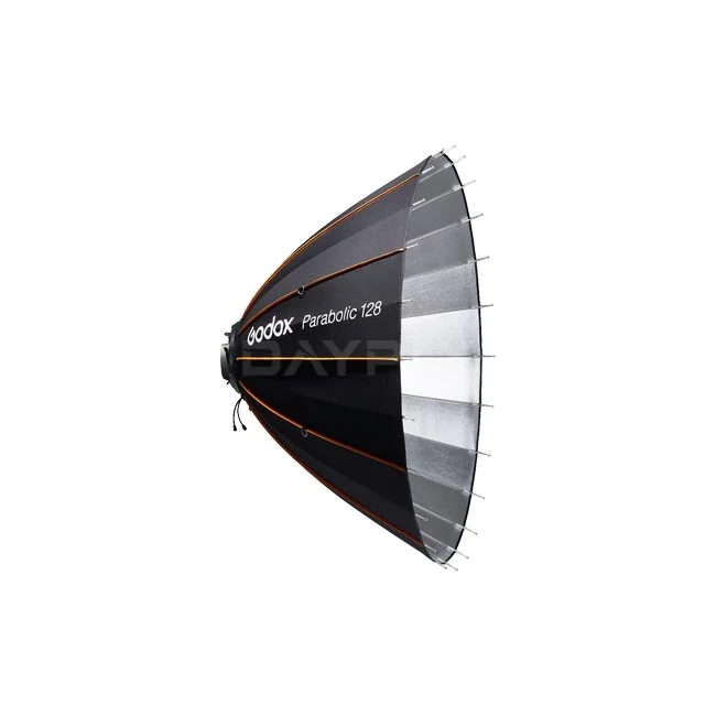 Godox Parabolic P128 Kit 측면 외형과 로고
