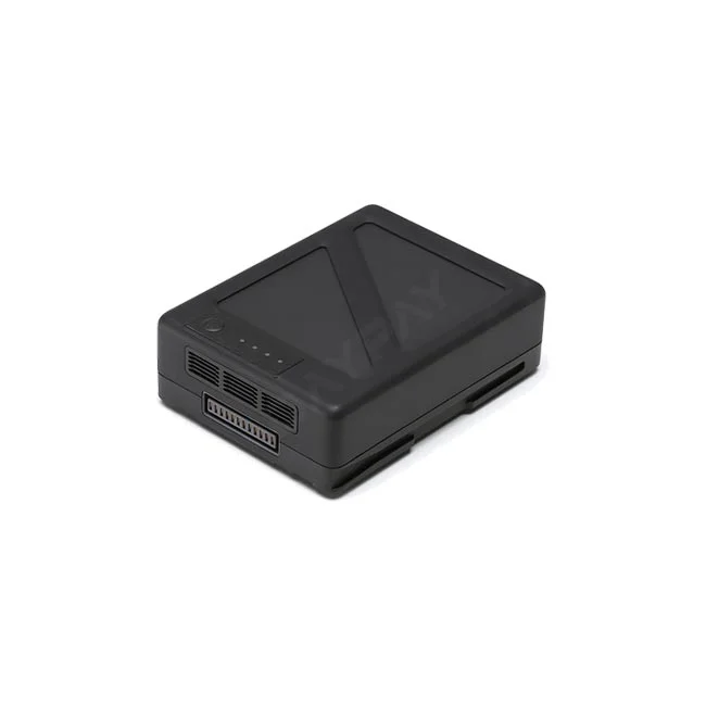 DJI TB50 인텔리전트 배터리 단자와 전원 버튼, 배터리 잔량 표시 LED
