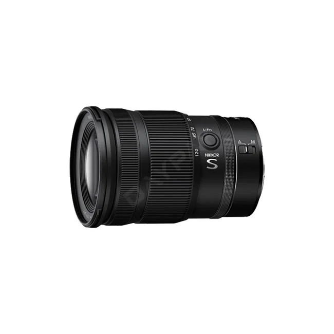 Nikon NIKKOR Z 24-120mm f/4 S 줌링과 포커스링, L-Fn 버튼 및 A/M 스위치 측면