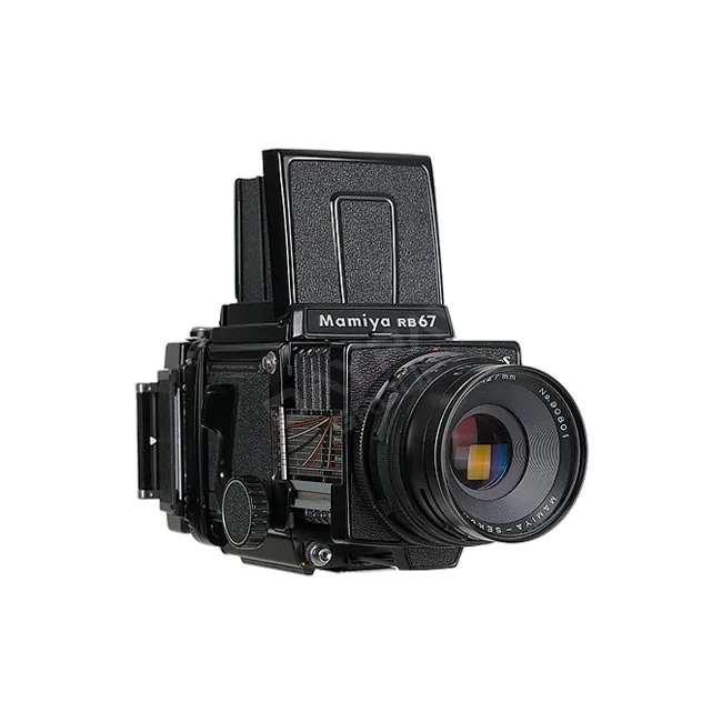 Mamiya RB67 / C 127mm F3.8 전면과 렌즈, 웨이스트레벨 뷰파인더