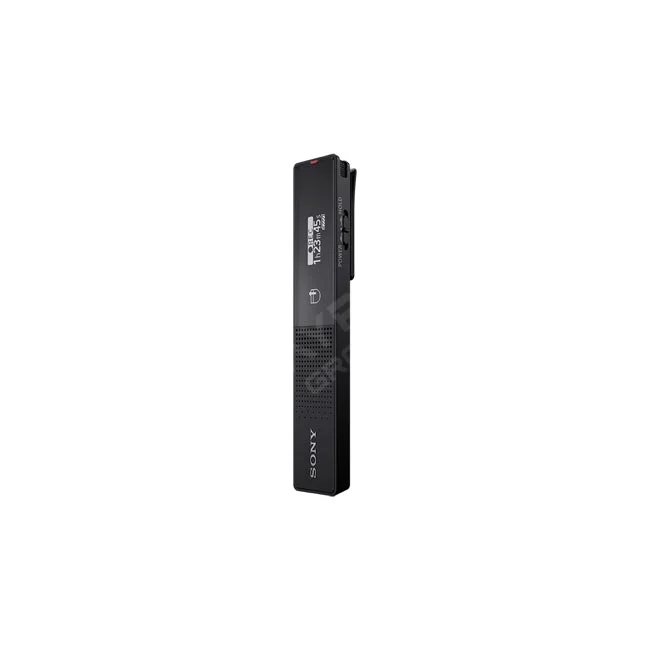 Sony ICD-TX660 디지털 보이스 레코더의 측면과 후면, 클립이 보이는 모습