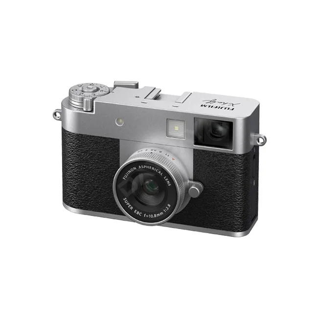 Fujifilm X-Half 전면부와 상단 다이얼, 렌즈부