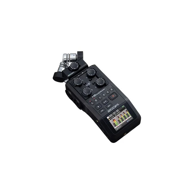 Zoom H6 Handy Recorder 전면 조작부와 디스플레이