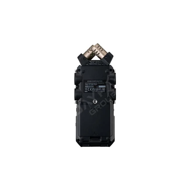 Zoom H6 Essential 레코더 본체 후면과 상단 마이크 캡슐