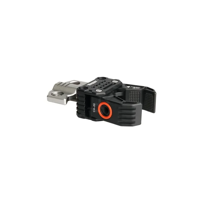 Vlogger CRAB NANO CLAMP (BX-01) 클램프 측면 1/4-20 나사홀과 조리개 구조
