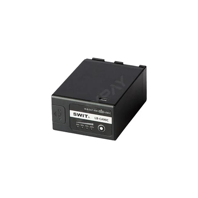 SWIT LB-CA90C(BP-A60) 전면 단자 및 배터리 잔량 표시부