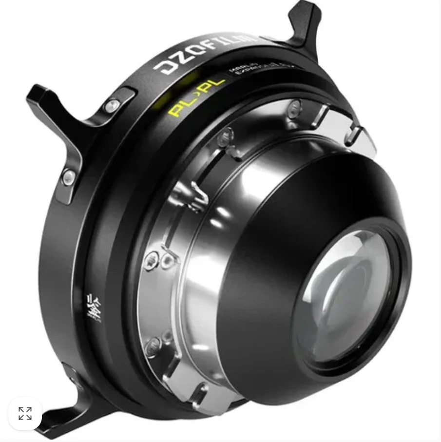 Dzofilm Marlin Expander 1.6x Adapter 측면 마운트 부위와 렌즈 요소