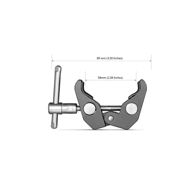 SmallRig MINI SUPER CLAMP (SR0735) 제품 치수 및 규격 표시