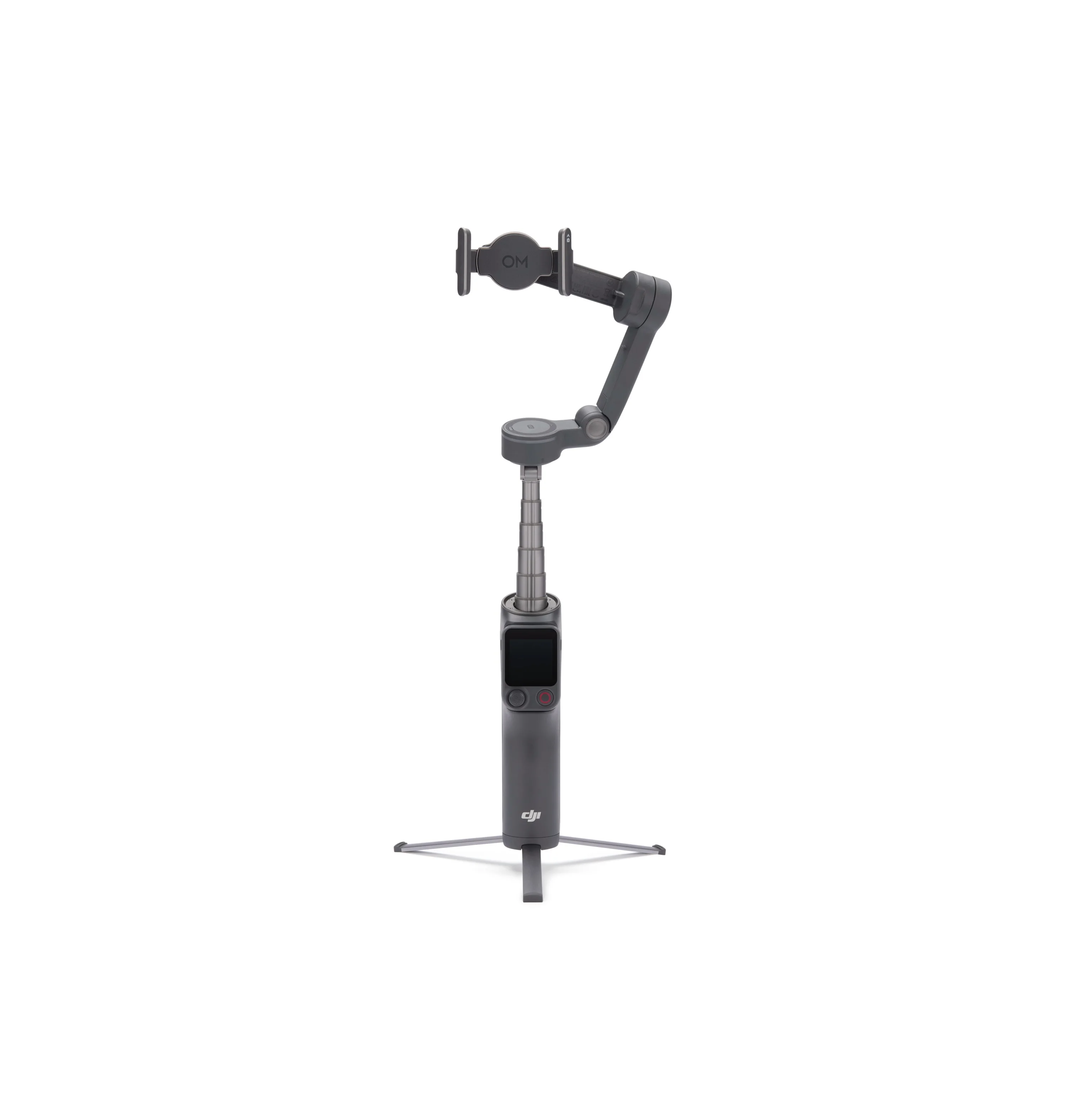 DJI Osmo Mobile 8P 스탠더드 콤보 삼각대에 세운 짐벌과 스마트폰 클램프