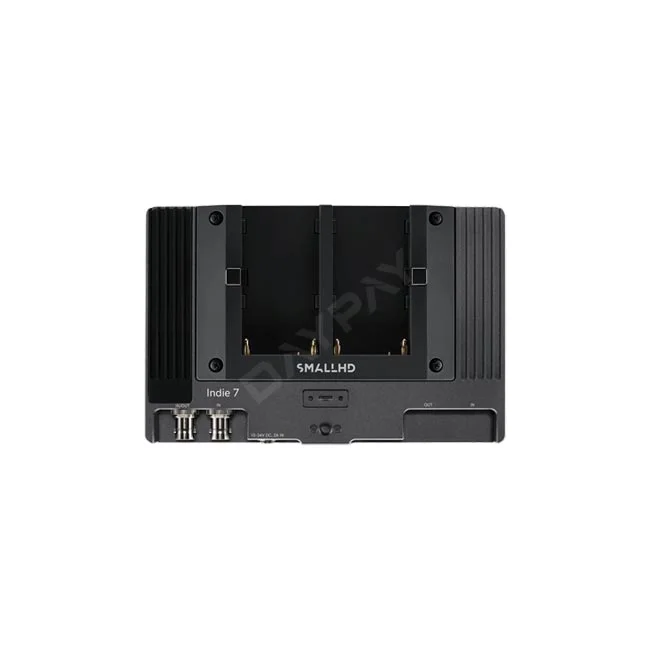 SmallHD Indie 7 후면 배터리 마운트와 단자부
