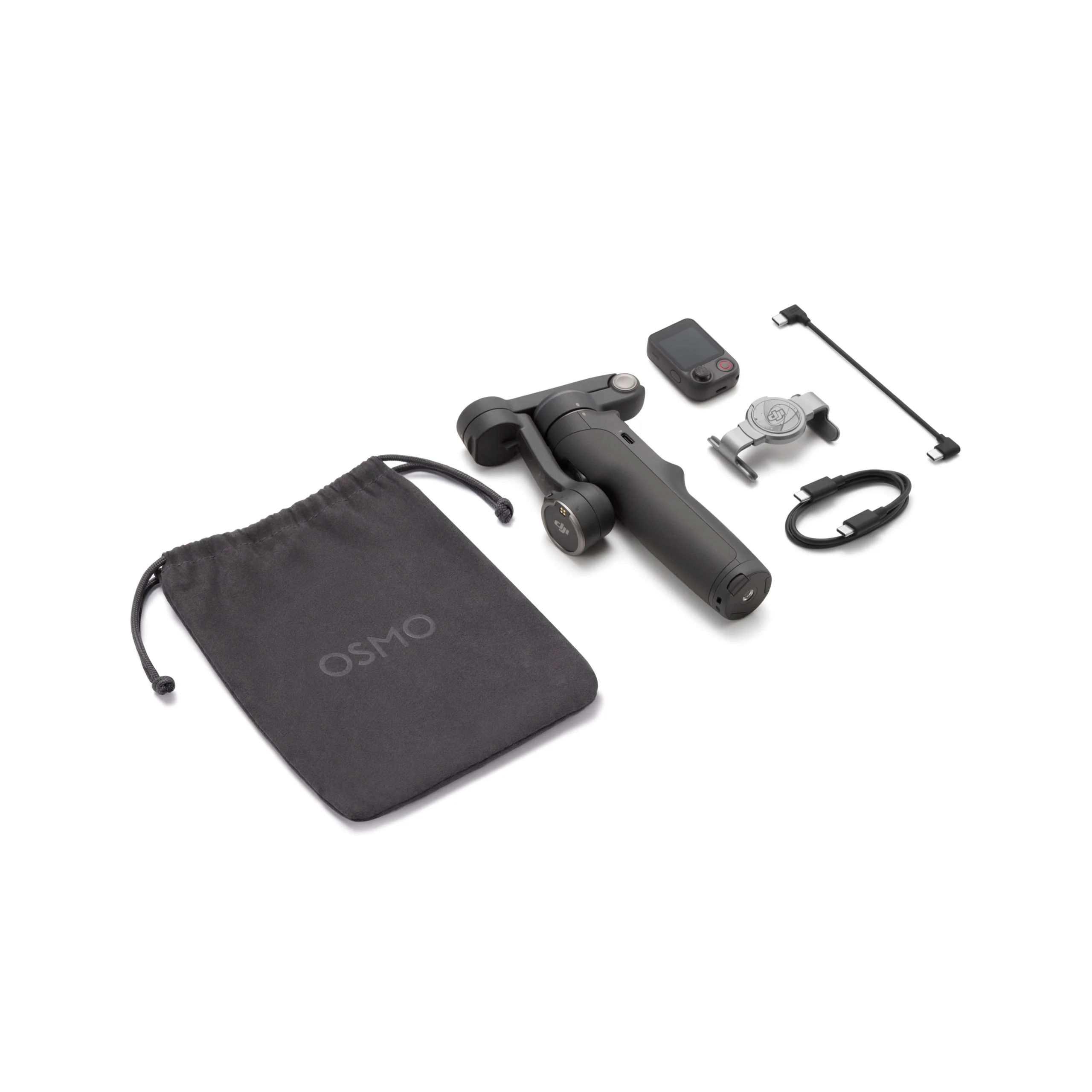 DJI Osmo Mobile 8P 스탠더드 콤보 짐벌과 파우치, 클램프, 케이블, 리모컨 구성