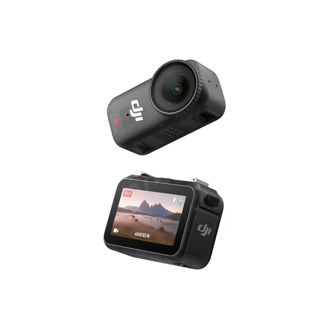 DJI Osmo Nano 스탠더드 콤보 카메라의 렌즈 전면과 화면 후면 모습