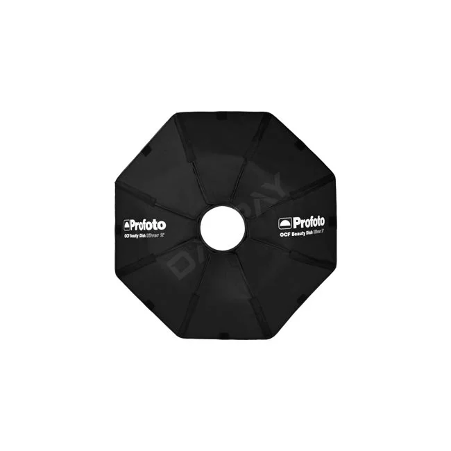 Profoto OCF Beauty Dish Silver + Profoto OCF Speedring 전면 외관과 중앙 마운트 부위