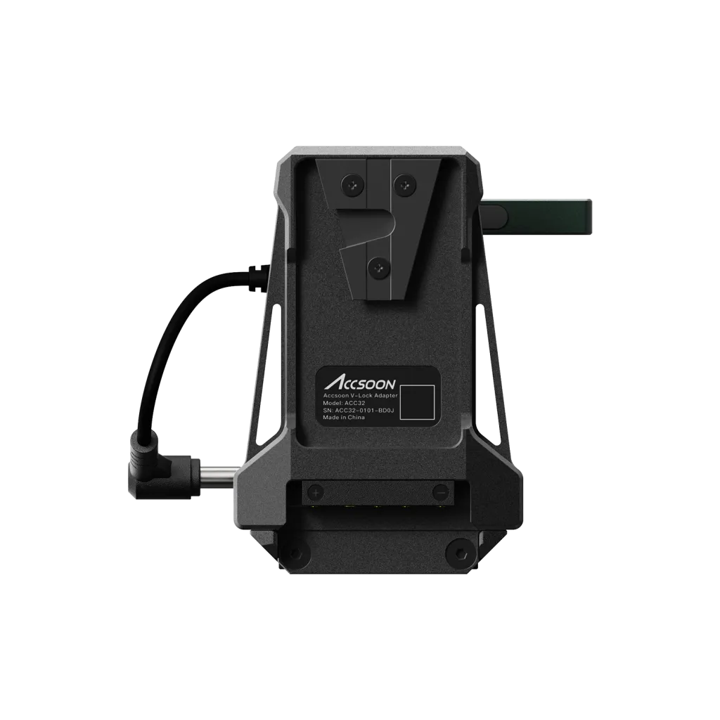 Accsoon V-Lock Adapter 후면 V 마운트 플레이트와 케이블