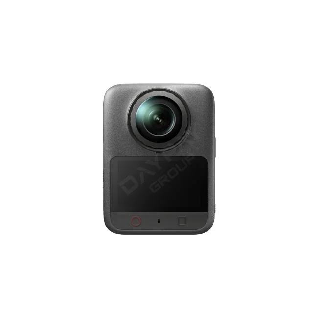 DJI Osmo 360 II 어드벤처 콤보의 전면 렌즈와 하단 디스플레이
