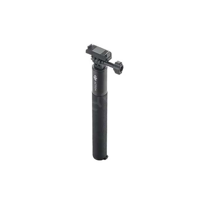 DJI Osmo Action 확장 로드(1.5m)의 상단 마운트와 조절 노브이 보이는 제품 이미지