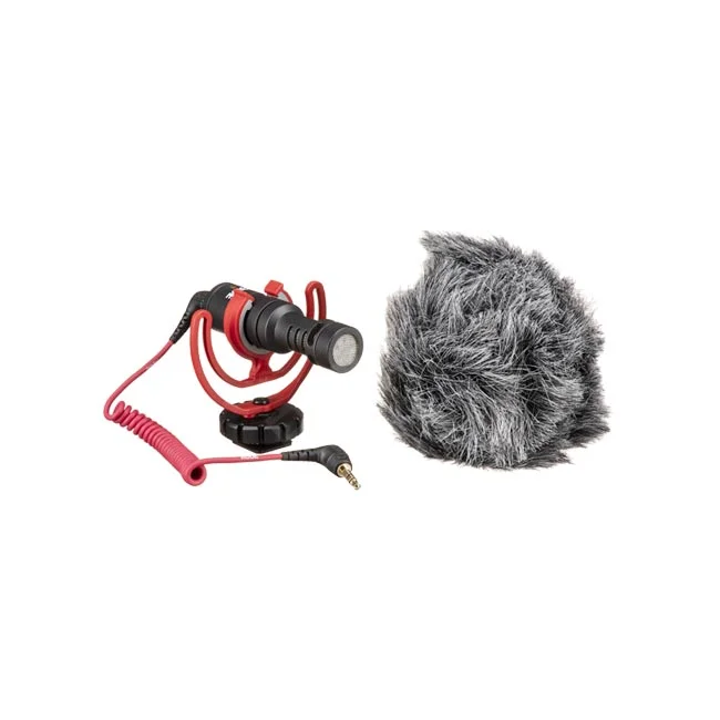 RODE VideoMicro 마이크와 쇼크 마운트, 케이블, 데드캣 윈드실드 구성품