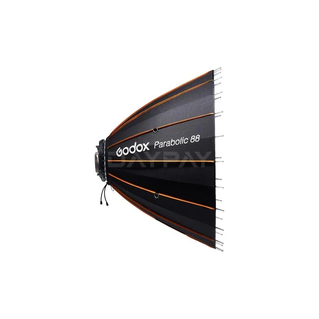 Godox Parabolic P88 Kit 측면 외형과 로고