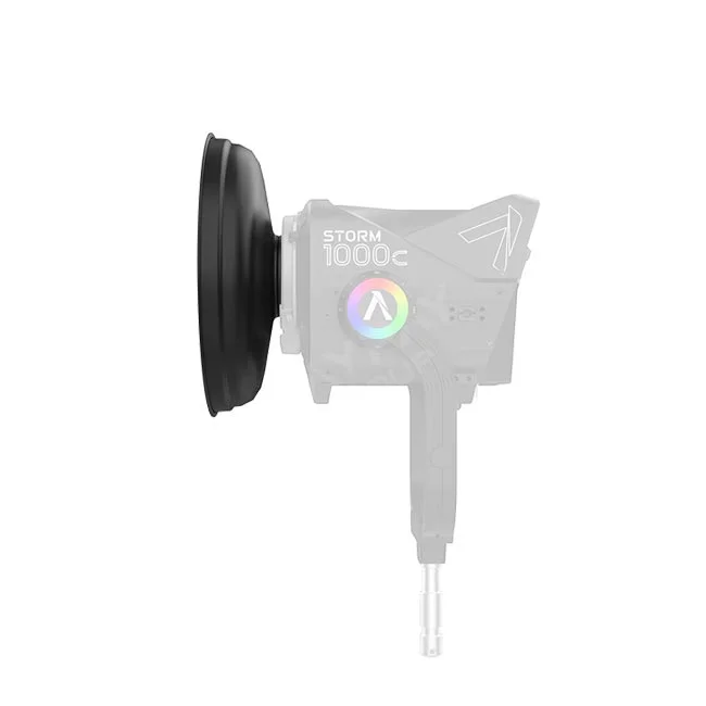 Aputure STORM 1000c/1200x Barn Doors Adapter 장착 모습 측면