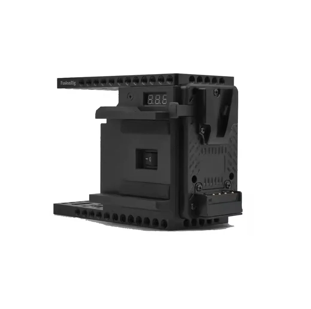 FusionRig Sony FX3, FX30 확장 모듈 측면 전원 스위치와 디스플레이부