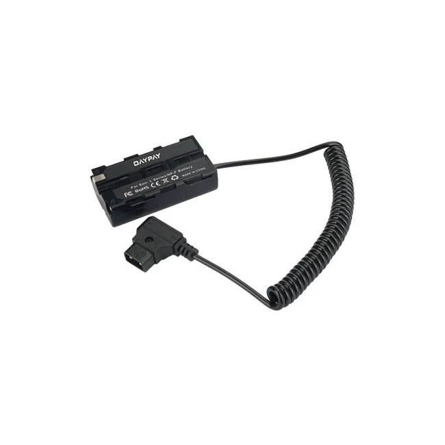 D-Tap Power Cable (Sony NP-F) 케이블과 NP-F 배터리 마운트 연결부