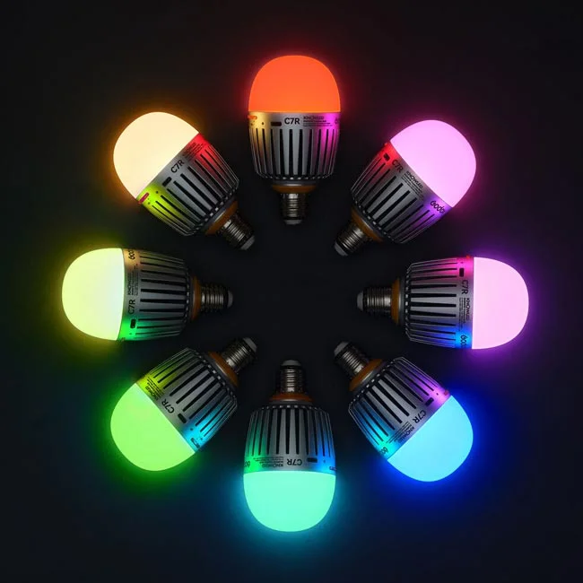 Godox C7R-K8 8 Kit 전구형 LED 조명 8개 킷 컬러풀한 발광 상태