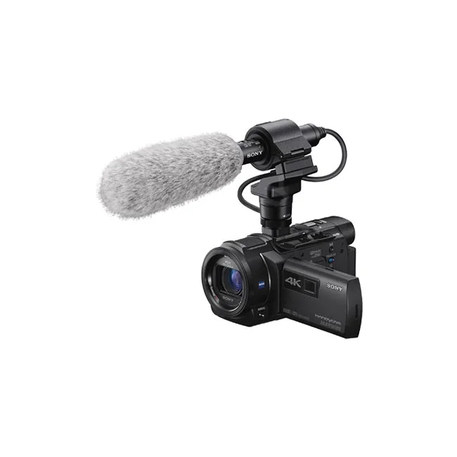 Sony ECM-CG60 마이크가 장착된 캠코더 장착 모습