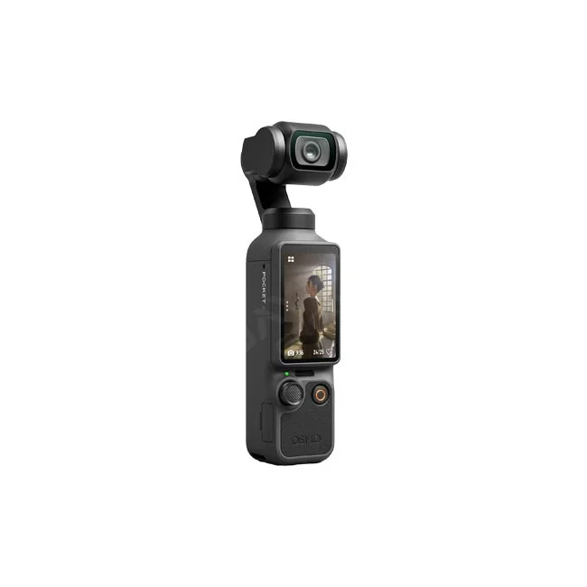 DJI Osmo Pocket 4 전면 터치 디스플레이와 짐벌 카메라 부위