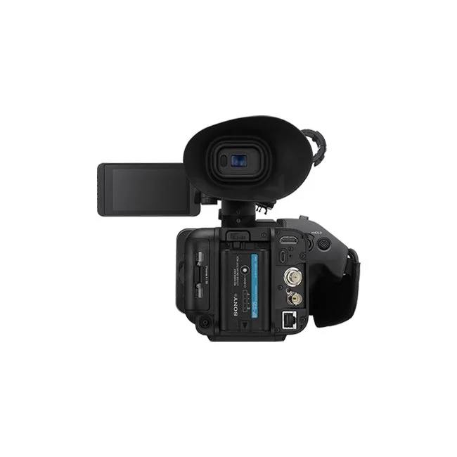 Sony PXW-Z200 후면 뷰파인더, 배터리 슬롯 및 단자부