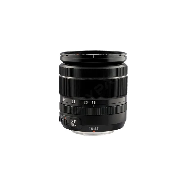 Fujifilm XF18-55mm F2.8-4 R LM OIS 줌링과 초점링 및 측면 스위치 부위
