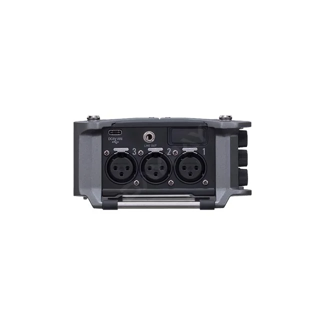 Zoom F6 Multitrack Field Recorder 입력 단자부와 USB-C 포트