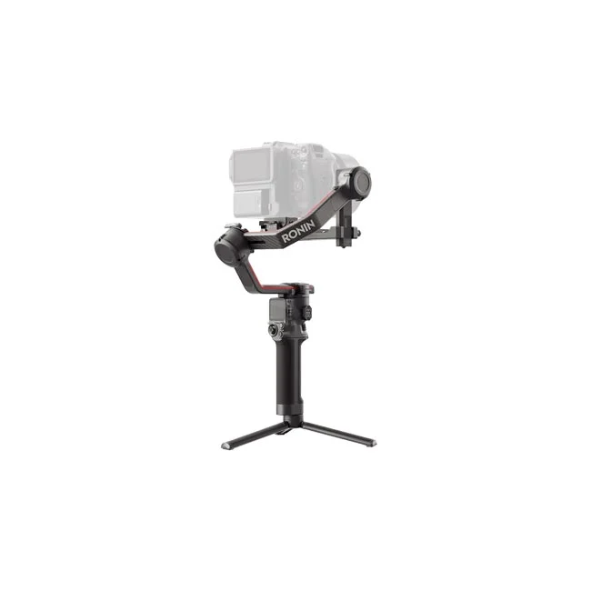 DJI RS 3 Pro 본체와 장착된 카메라 및 삼각대