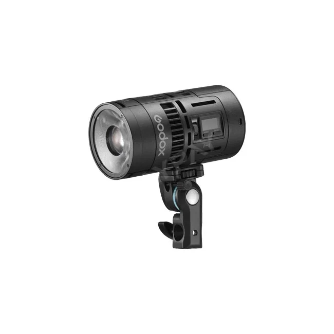 Godox MS60Bi 측면 조작부와 마운트 브래킷
