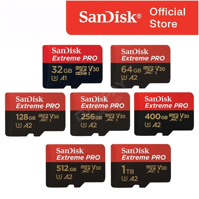 SanDisk Extreme Pro Micro SD 카드 다양한 용량 라인업 구성