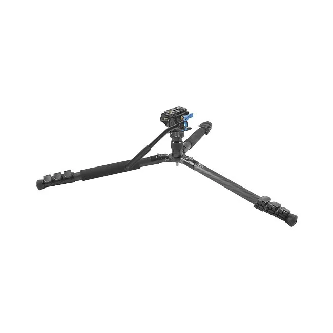 Sirui T-2204X Carbon Tripod (비디오헤드) 로우 앵글 상태와 다리 펼쳐짐 구조