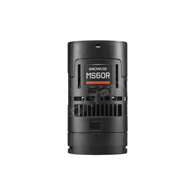 Godox MS60R 하단 패널과 USB-C 단자 및 전원 스위치