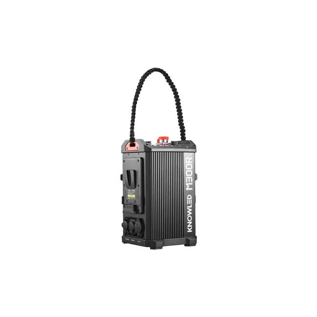 Godox M300R 컨트롤 박스 측면 배터리 플레이트와 단자부