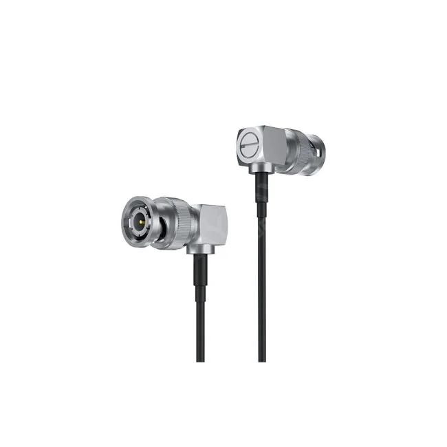 Accsoon 0.8m SDI Cable 양쪽 금속 커넥터와 검은 케이블
