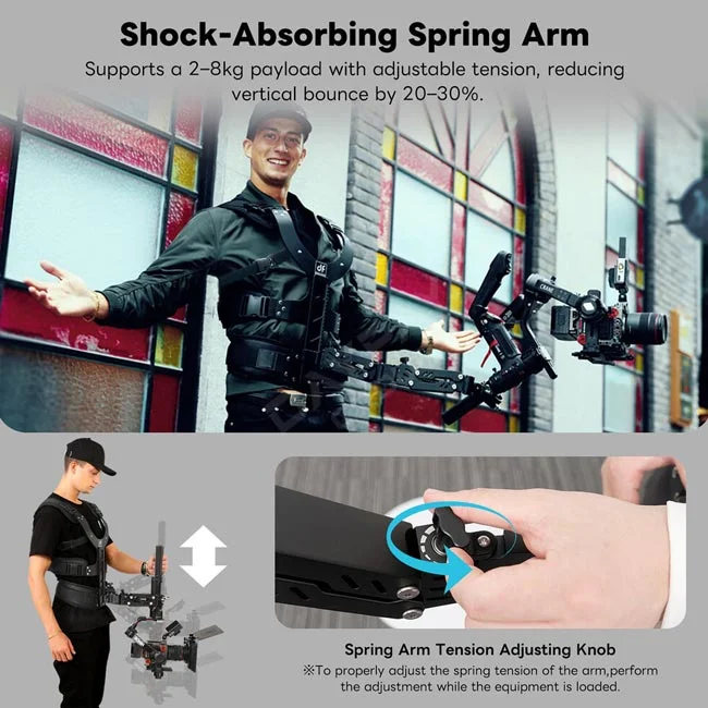 DigitalFoto THANOS-SE Gimbal Vest 스프링 암 장력 조절 노브 조작부