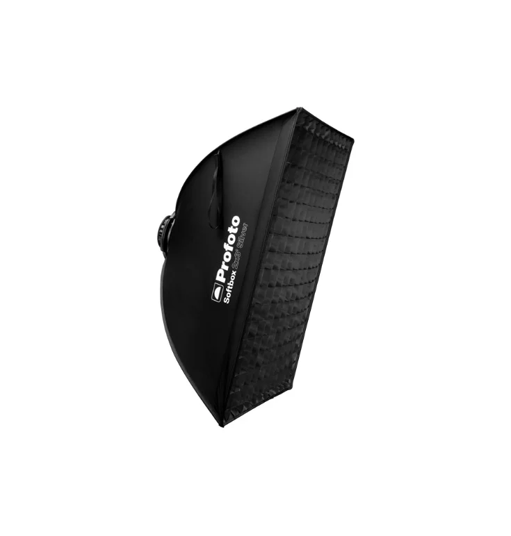 Profoto OCF Softgrid 2x3' 소프트박스 장착 모습과 격자 패턴 전면