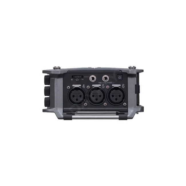 Zoom F6 Multitrack Field Recorder XLR 단자와 컨트롤 패널