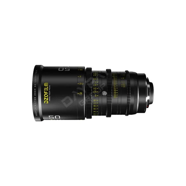 Dzofilm Pictor 50-125mm T2.8 렌즈 측면과 포커스링, 줌링